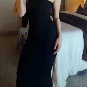 Oh Polly Classic Black Strapless Dress